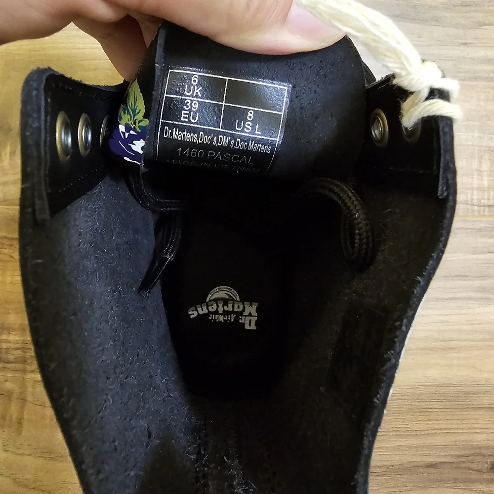 🌸DR. MARTENS 1460 PASCAL WOMEN'S VINTAGE FLORAL LEATHER LACE-UP BOOTS - Picture 6 of 10